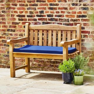 2 Seater Bench Cushion in Blue