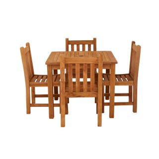 Marbrook Teak Table With 4 Grisdale Side Chairs 90cm x 90cm