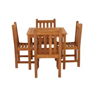 Marbrook Teak Table With 4 Grisdale Chairs 80cm x 80cm